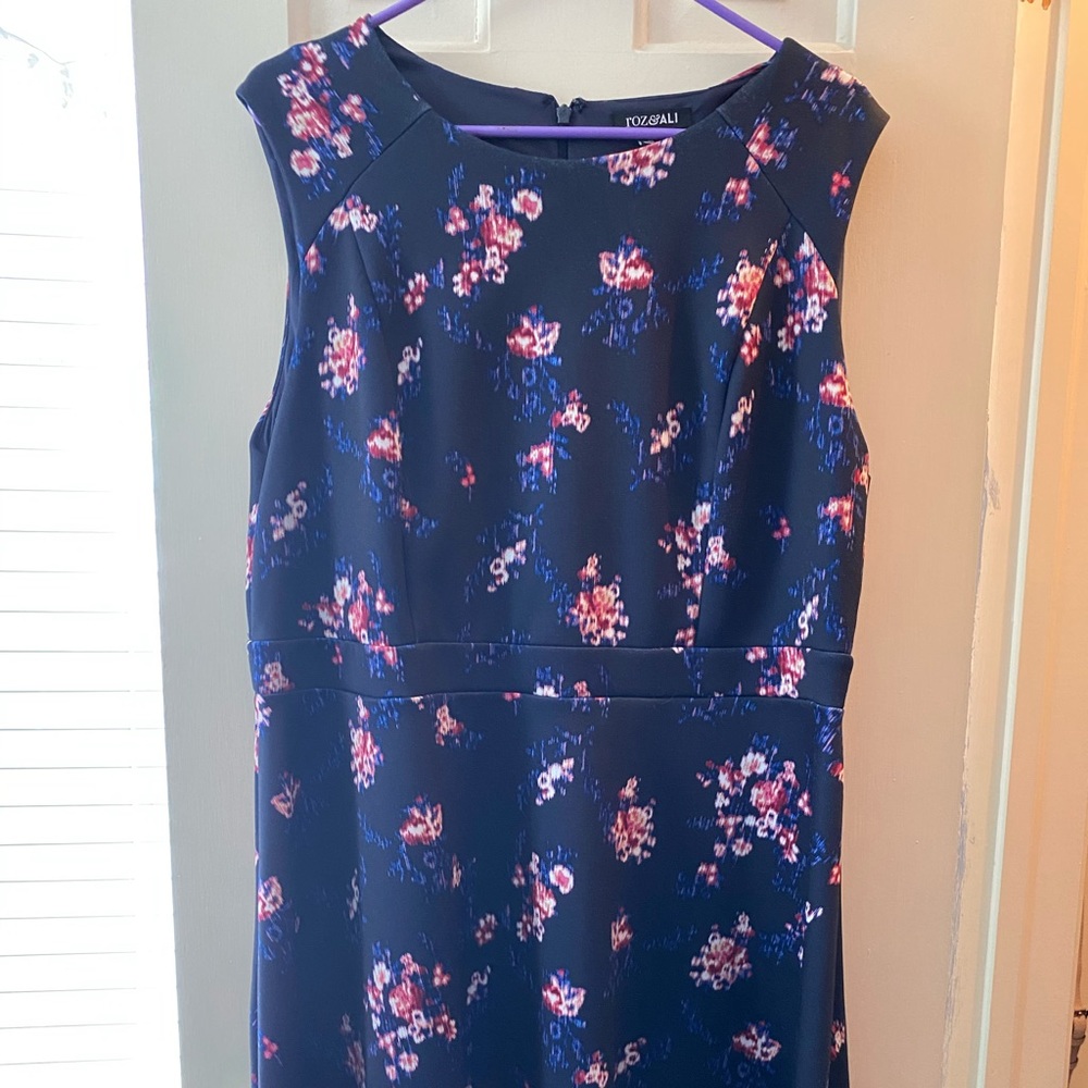 Dark blue and floral pattern